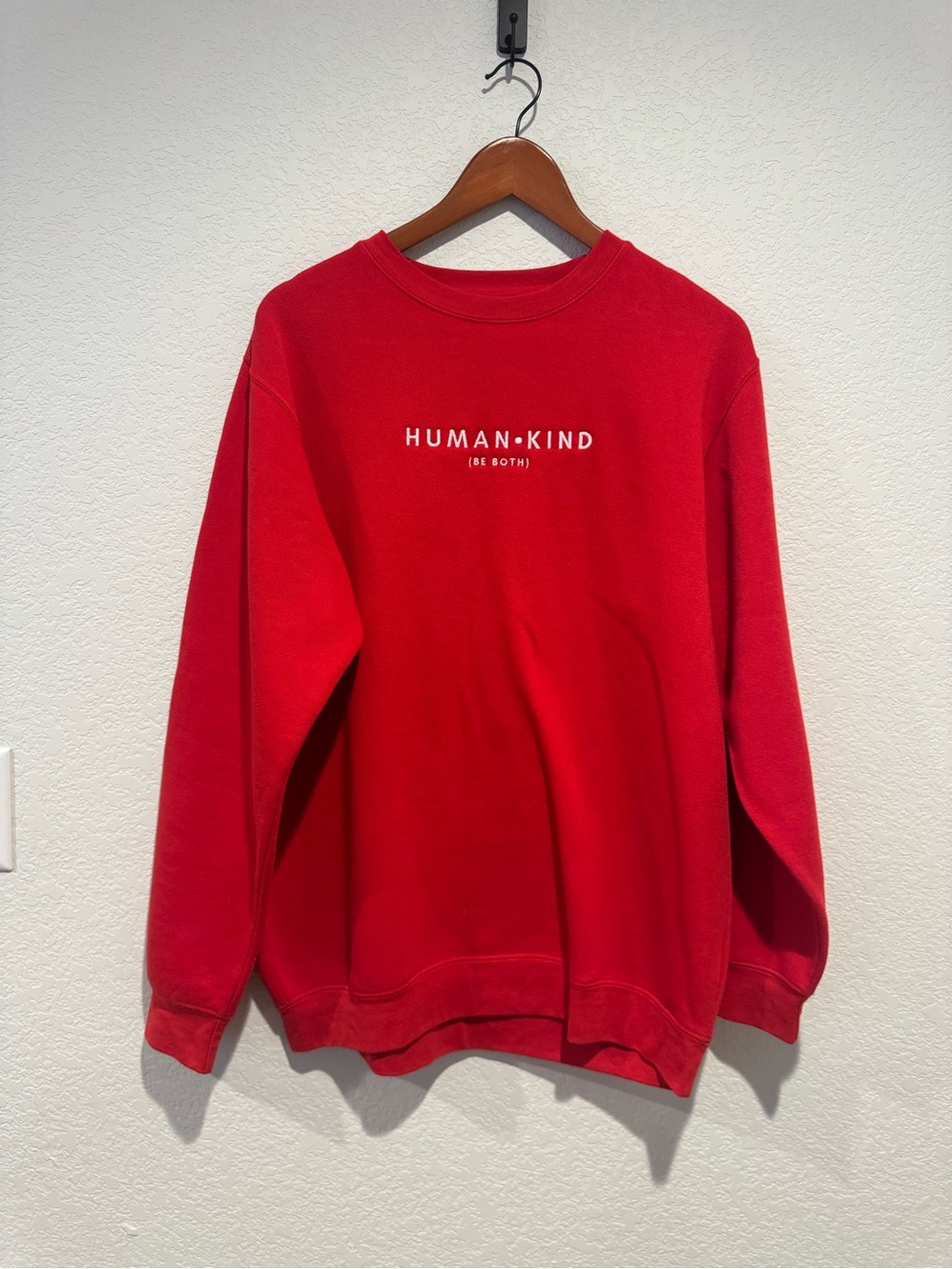 Wear the Peace Human Kind Embroidered Crewneck